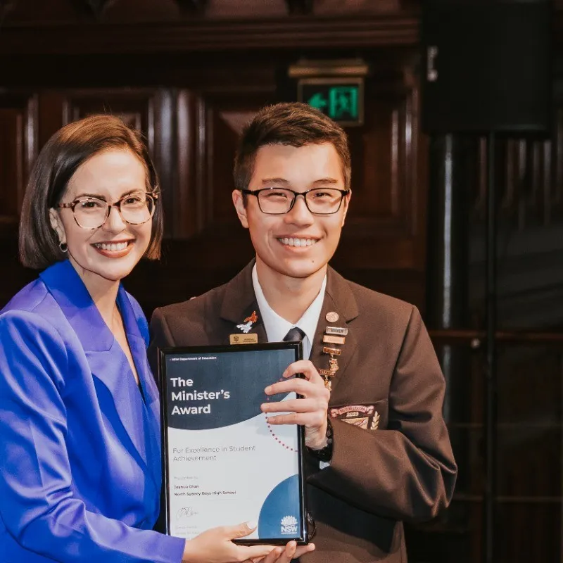 Receiving The Minister's Award For Excellence in Student Achievment